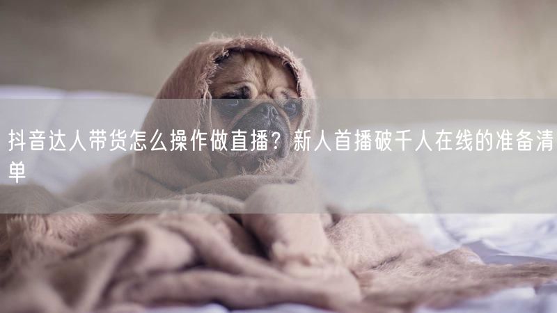 抖音达人带货怎么操作做直播？新人首播破千人在线的准备清单