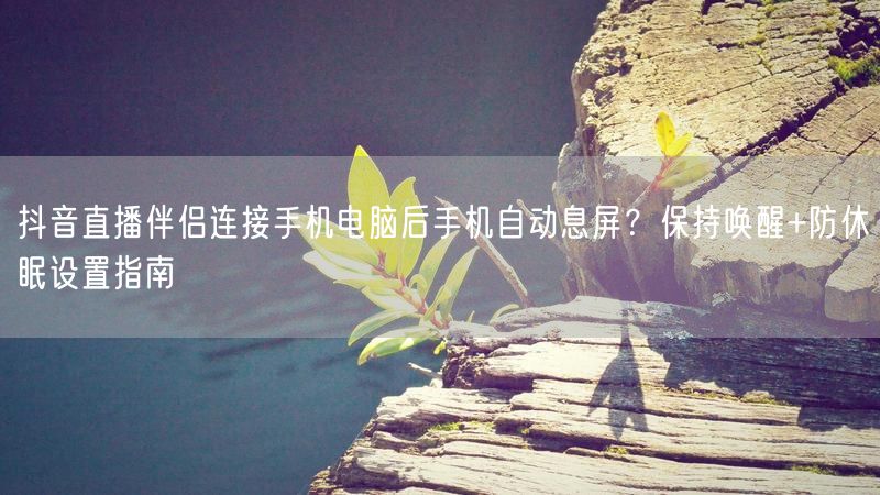 抖音直播伴侣连接手机电脑后手机自动息屏？保持唤醒+防休眠设置指南