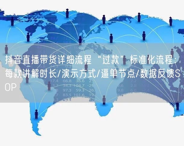 抖音直播带货详细流程“过款”标准化流程：每款讲解时长/演示方式/逼单节点/数据反馈SOP