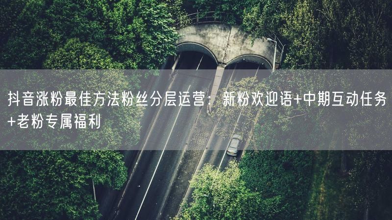 抖音涨粉最佳方法粉丝分层运营：新粉欢迎语+中期互动任务+老粉专属福利