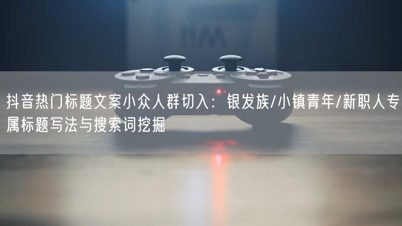 抖音热门标题文案小众人群切入：银发族/小镇青年/新职人专属标题写法与搜索词挖掘